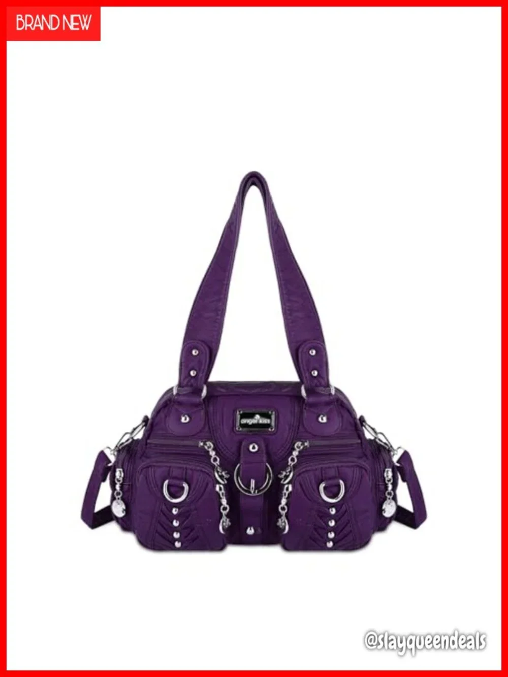 Soft Vegan Leather Hobo Bag Crossbody Shoulder Purse Multipocket Women's Handbag